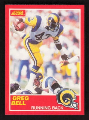 1989 Score #190 Greg Bell Los Angeles Rams - Image 1 of 2