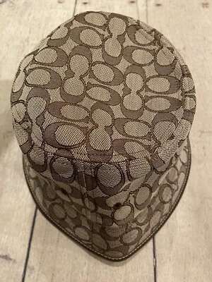 Sombrero tipo cubo de lona jacquard Coach para mujer marrón 'silla de montar' talla única nuevo con etiquetas Foto 1 de 4