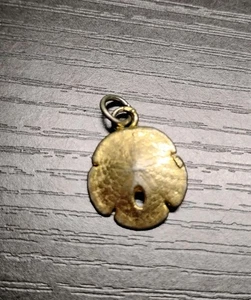 Vintage Echt Sand Dollar Anhänger vergoldet vergoldet 22mm - Bild 1 von 3