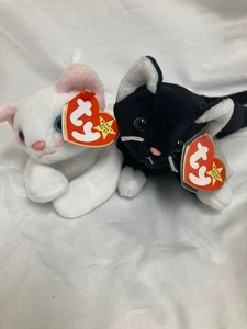 Ty Beanie Baby💜Flip & Zip Set Of 2 Cats Plush New MWMT's - Picture 1 of 1
