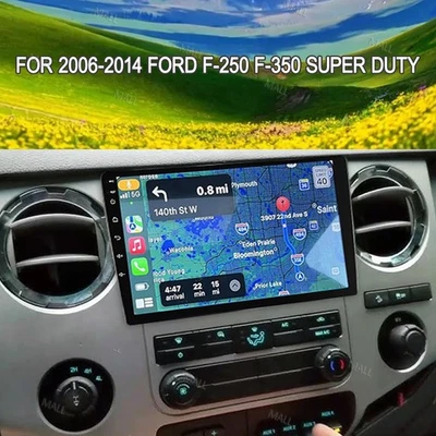 10" CAR STEREO FOR 2006-2014 FORD F-250 F-350 SUPER DUTY CARPLAY ANDROID SAT NAV - Image 1 of 4