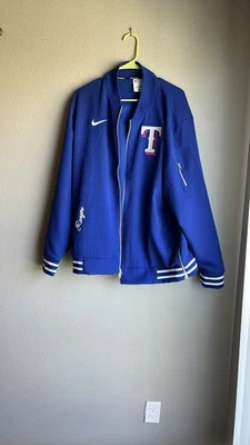 Nike Texas Rangers Authentic Collection Full-Zip Bomber Jacket - Image 1 of 4