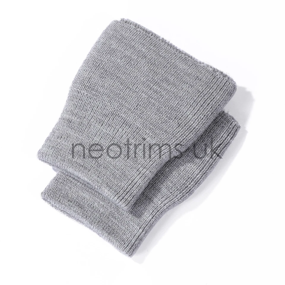 Rib Knit Cuff Pair Tubular Cuffing Bomber Jacket Sleeve Replacement Wool Acrylic - Image 1 of 4
