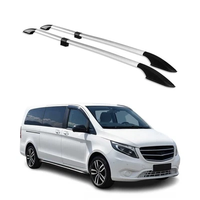 Dachreling für Mercedes Vito W639 W447 2003-2025 L3 Extra Langer RS Alu Grau - Bild 1 von 4