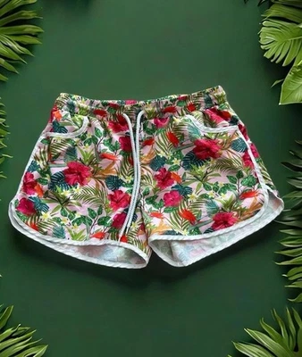 Pantalones cortos para mujer con estampado tropical talla M Foto 1 de 4
