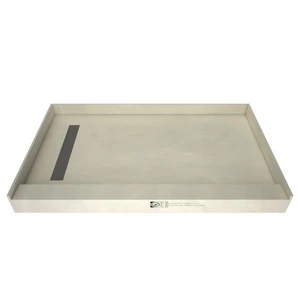 Tile Redi RT3672L-PVC3 Redi Trench 36" x 72" Rectangular Shower - Nickel - Picture 1 of 6
