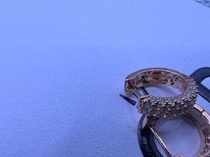 PANDORA Interlinked Half Hoop Rose Gold Earrings - 280730CZ - Picture 1 of 3