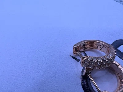 PANDORA Interlinked Half Hoop Rose Gold Earrings - 280730CZ - Image 1 of 3