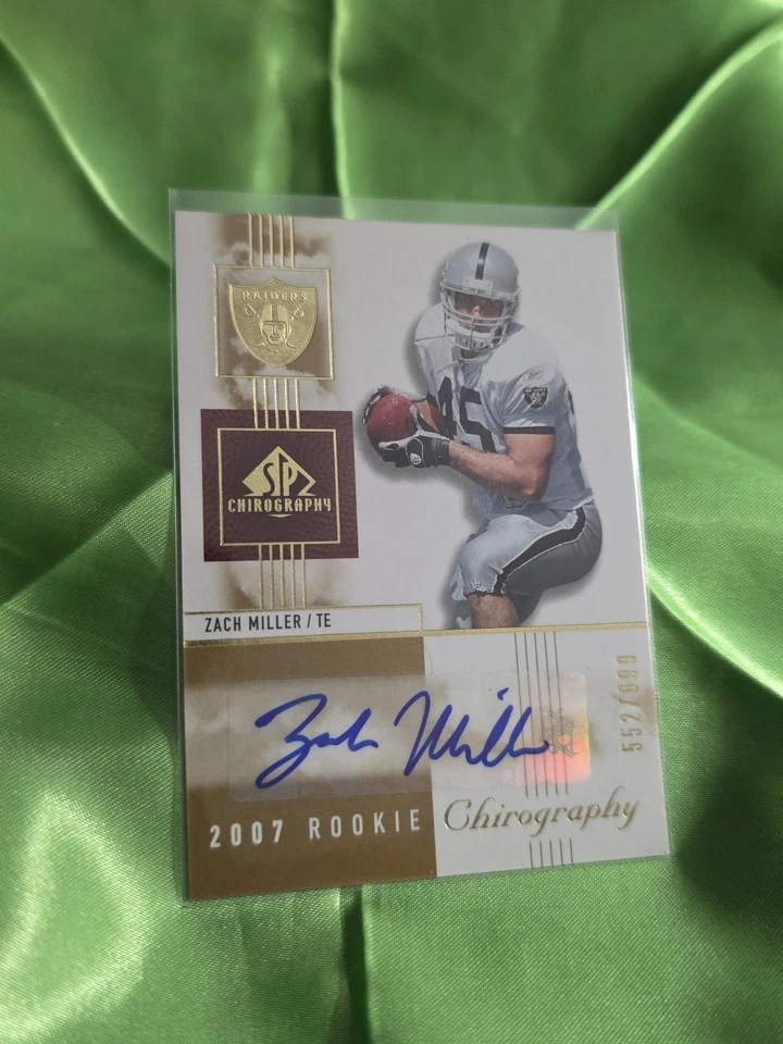 2007 SP Chirography Rookie Chirography Zach Miller RC Auto /699 RAIDERS SEAHAWKS - Image 1 of 4