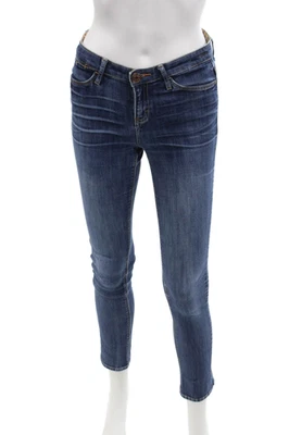 Pantalones de mezclilla Dittos para mujer de algodón ajustados tiro medio lavado azul talla 25 Foto 1 de 4