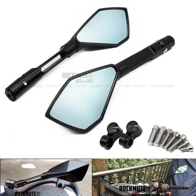 Black Motorcycle Rearview Side Mirrors For KAWASAKI VULCAN S VULACN 900 ER6N - Image 1 of 4