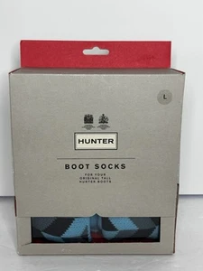 HUNTER Original Sky blue BOOT SOCKS LARGE - Picture 1 of 5