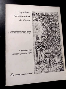 I QUADERNI DEL CONOSCITORE DI STAMPE n. tre (3) - 1971 / salamon e Augustoni ed. - Imagen 1 de 1