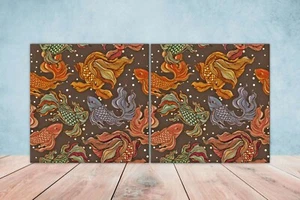 Azulejos de pared de cerámica para peces Koi ducha salpicadero azulejos japoneses Japón - Imagen 1 de 2