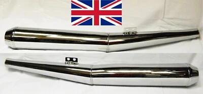 BMW CHROME EXHAUST SILENCERS 1970 ON TWINS R60 /6/7 R75 /6/7 R80 /7 R100/7 R100 — 第 1/4 张图片