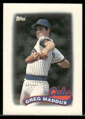 #4 Greg Maddux 1989 Topps Major League Leaders Minis - Image 1 of 2