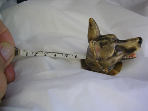 ANTIQUE CELLULOID GERMAN SHEPHERD ALSATIAN DOG FIGURAL TAPE MEASURE ~ EXCELLENT! Cover