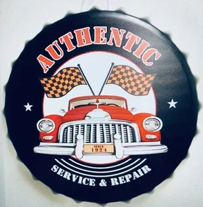 Authentic Service & Repair Bottlecap Sign 13 1/2inches New - Picture 1 of 3