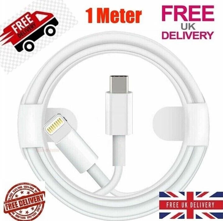 1M Type-C PD USB For iPhone Fast Charger Cable for iPhone 13 12 11 Pro Max XR UK - Image 1 of 1