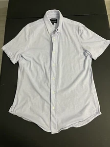Bonobos Large Adult Button Shirt Slim Fit Blue Casual Soft Short Sleeve Mens - Picture 1 of 8