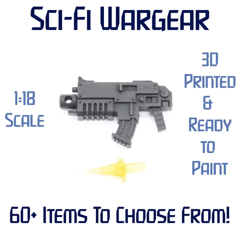 1:18 Custom Space Marine 3D Print Action Figure Wargear Cover
