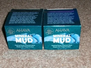 2 X AHAVA Mineral Mud Clearing Facial Treatment Mask 50ml Dead Sea Mud Mineral - Picture 1 of 2