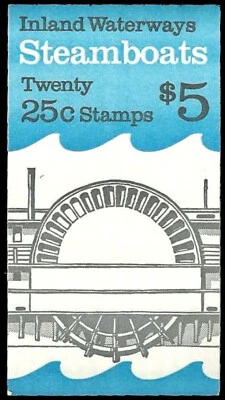 US #BK166 MNH Booklet 1989 Inland Waterways Steamboats [2405-2409] - Image 1 of 3