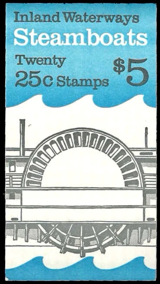 US #BK166 MNH Booklet 1989 Inland Waterways Steamboats [2405-2409] - Image 1 of 3