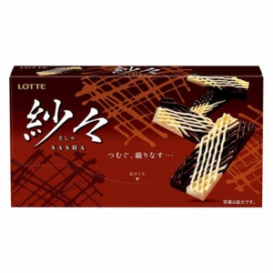 Lotte, Schokolade, Sasha, Weiß & Milch Choco, 69g, Japan - Bild 1 von 2