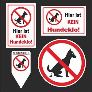 Kein Hundeklo Hundetoilette Schild Privatgrund Hinweis Verbot Hundehaufen kot