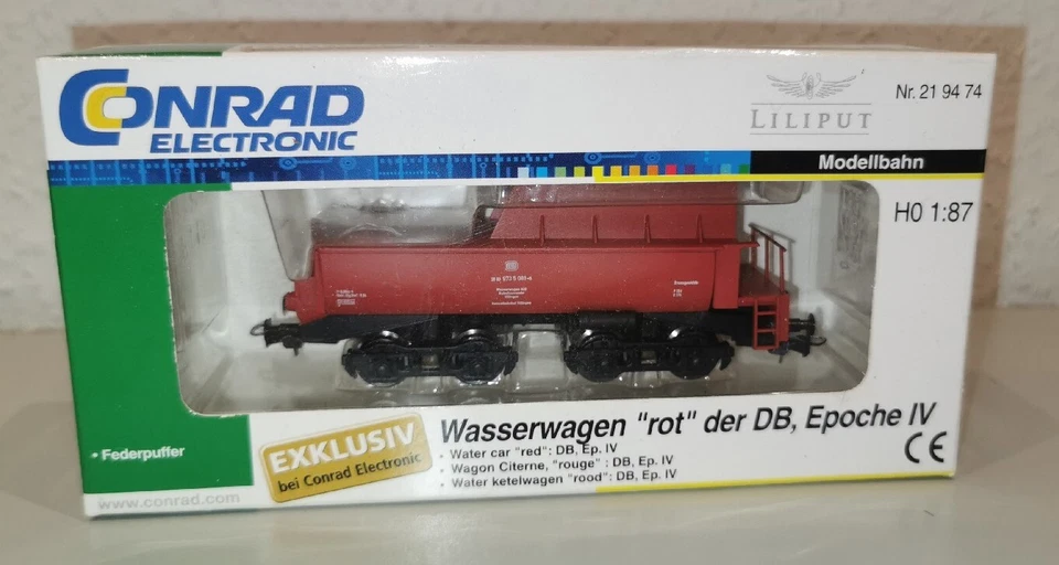 Liliput Conrad Wasserwagen rot der DB Ep.IV 219474