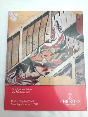 Christies Catalogue October 7 1988 Fine Japanese Prints and Works of Art vintage - Image 1 of 3
