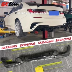 Rear Bumper Lip Diffuser Spoiler BodyKit For 2019-21 BMW G20 M340i Carbon Fiber - Picture 1 of 15