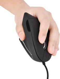 Ergonomic Vertical USB Wired Mouse, Left Handed Optical Mouse, 3 Adjustable DPI - Picture 1 of 12