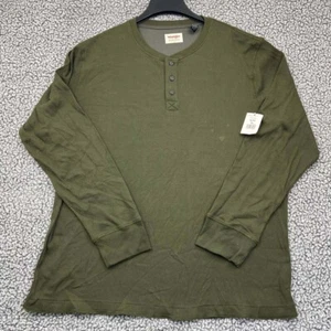 Wrangler Shirt Men Extra Large Green Long Sleeve Pullover Henley New XL - Picture 1 of 8