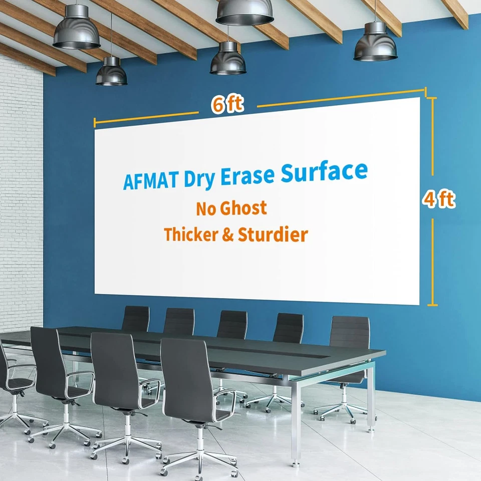 Whiteboard Wallpaper, 6X4Ft Dry Erase Contact Paper, Large Peel and Stick White - Image 1 of 4