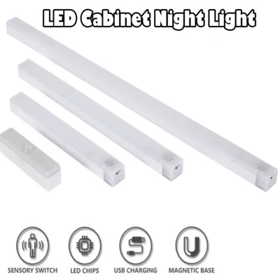 10-50cm LED Motion Sensor Under Cabinet Light USB Type-C for Closet Wardrobe - Image 1 of 4