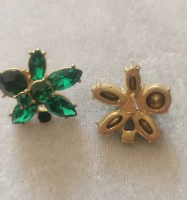 NUEVO J. Pendientes Crew Cristal Verde Ráfaga Firmado DEBER PAGADO Foto 1 de 2