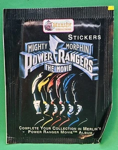 Mighty Morphin Power Rangers The Movie Merlin Collectible Stickers Sealed Wax Pk - Picture 1 of 2