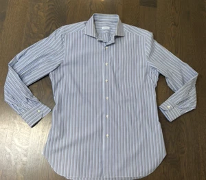 CAMISA DE VESTIR MATTABISCH ALGODÓN RAYAS CUELLO EXTENDIDO 17/43 - Imagen 1 de 2