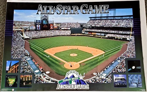 Coors Field Colorado Rockies 1998 MLB ALL-STAR GAME Commemorative 23x35 POSTER Cover