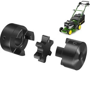 1/2" to 3/4" L075 Flexible 3-Piece L-Jaw Coupling Coupler Set & Rubber Spider - Picture 1 of 8