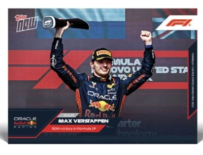 Max Verstappen 2023 50th Grand Prix Win  Formula 1 F1 TOPPS NOW Card #58 - Image 1 of 2