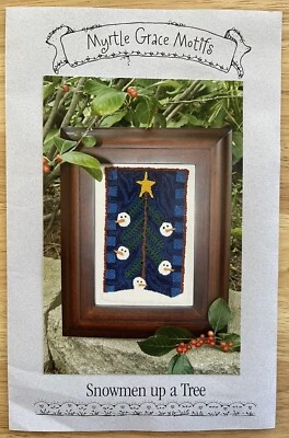 Snowmen Up A Tree Punchneedle Pattern Myrtle Grace Motifs Erin Raatjes - Image 1 of 4