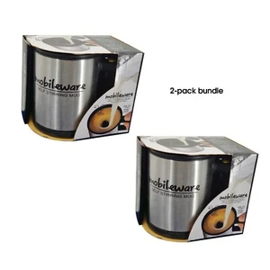 2 Pack Mobileware Self Stirring Mug Auto Mixing Coffee Cup Electric Lazy Tea Mug - Picture 1 of 8