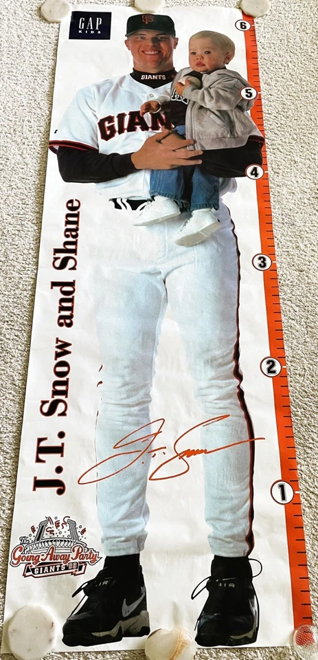 J.T. SNOW-SAN FRANCISCO GIANTS-SGA-GROWTH CHART POSTER-1999-CANDLESTICK-75 X 25 - Image 1 of 1