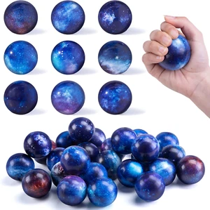 Lovestown Galaxy Stress Balls Bulk, 50PCS Foam Stress Balls 2 Inch Squeeze Balls - Picture 1 of 12