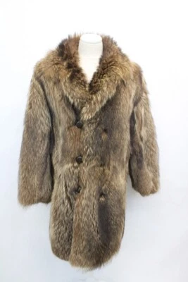 CHAQUETA ABRIGO PIEL MAPACHE COMO NUEVA HOMBRE TALLA 38 PEQUEÑA Foto 1 de 4