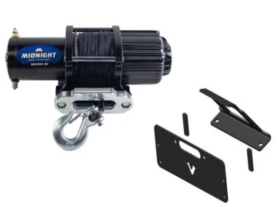 Viper 50 Ft Midnight Winch 4500 lb Black With Mount For Yamaha YXZ1000R 2016-21 - Image 1 of 4