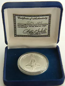 NASA Columbia STS 107 Solid .999 Silver Coin w/Box & Certificate Of Authenticity - Picture 1 of 8